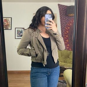 Free People Cropped Military Jacket